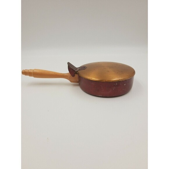 Vintage Duk-It Butler Ash Pan Crumb Catcher Container 10.5" Red + Copper Decor - Picture 7 of 11